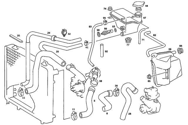 2015016382 - Radiator: Hose for Mercedes-Benz: 190E Image image