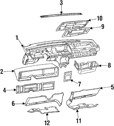 Instrument Panel for 1988 Cadillac Seville #0
