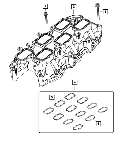 Manifolds and Vacuum Fittings for 2013 Jeep Wrangler #1