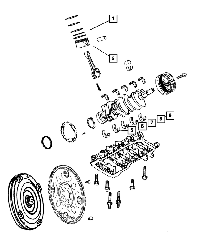 5012364AD - Engine 4.7L Eight Cylinder: Piston Ring Package for Mopar Image