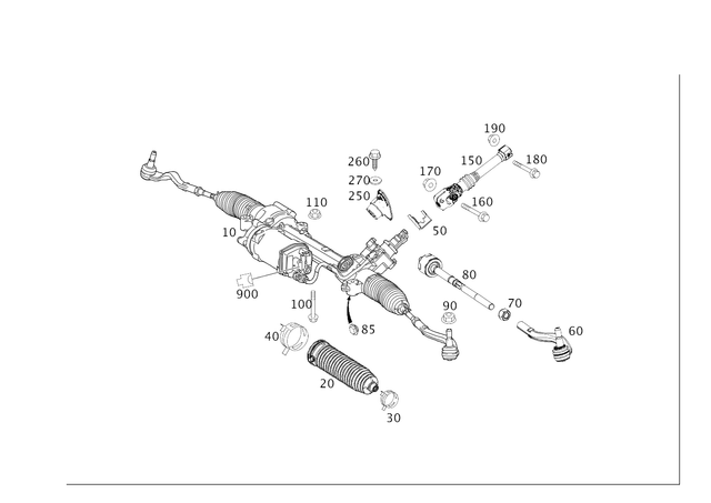 218460820064 - : Steering Gear for Mercedes-Benz Image