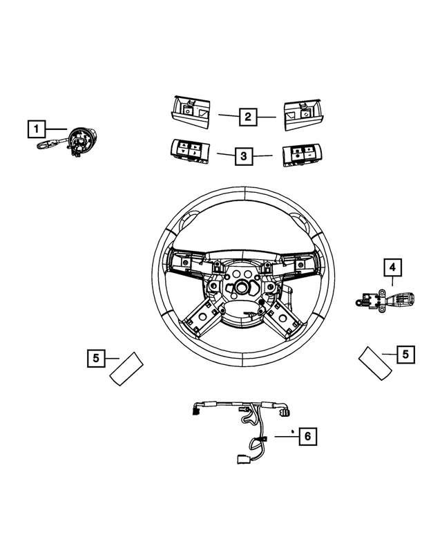 1CJ941DVAA - Electrical: Steering Wheel Switch Bezel, Right for Mopar Image image