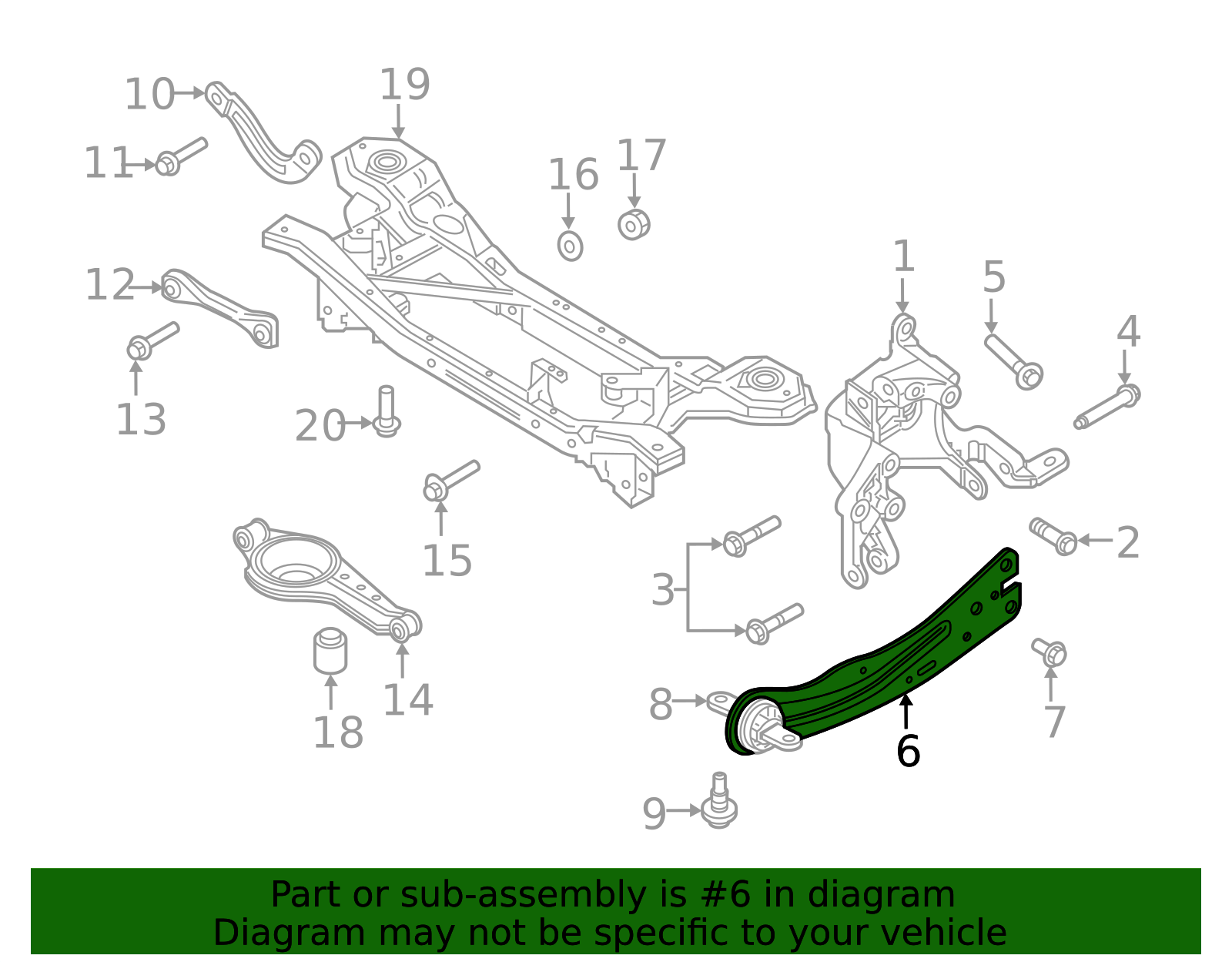 2013-2018 Ford Focus Trailing Arm BV6Z-5808-A | OEM Parts Online