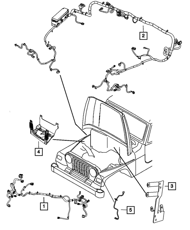68164681AC - : HEADLAMP - WIRING 68164681AC for Mopar Image