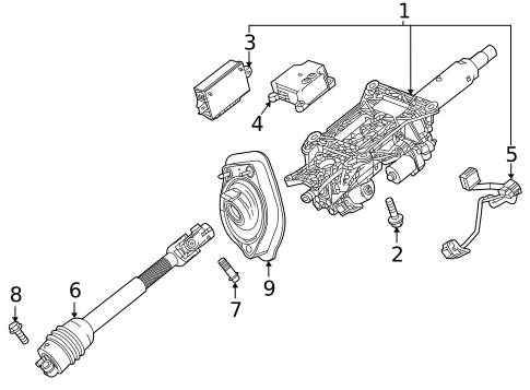 Steering Column Assembly for 2022 Chevrolet Corvette #0
