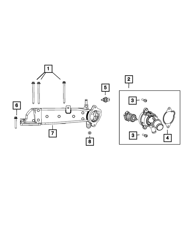 5048423AD - Cooling: Thermostat And Housing for Mopar Image