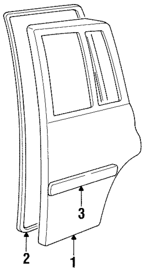 Exterior Trim - Rear Door for 1998 Chevrolet Tracker #0