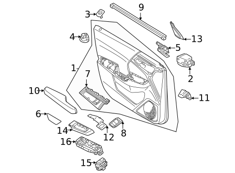 Interior Trim - Front Door for 2025 Mitsubishi Outlander #0