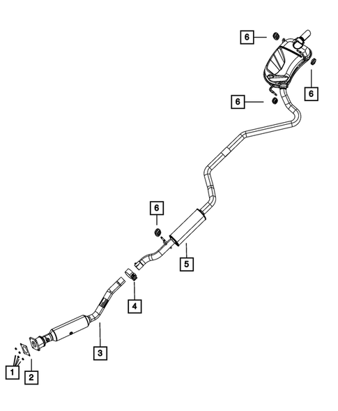Exhaust System for 2013 Dodge Journey #3