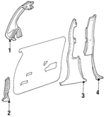 F256AA3 - Body: Pillar Molding for Dodge: Diplomat Image