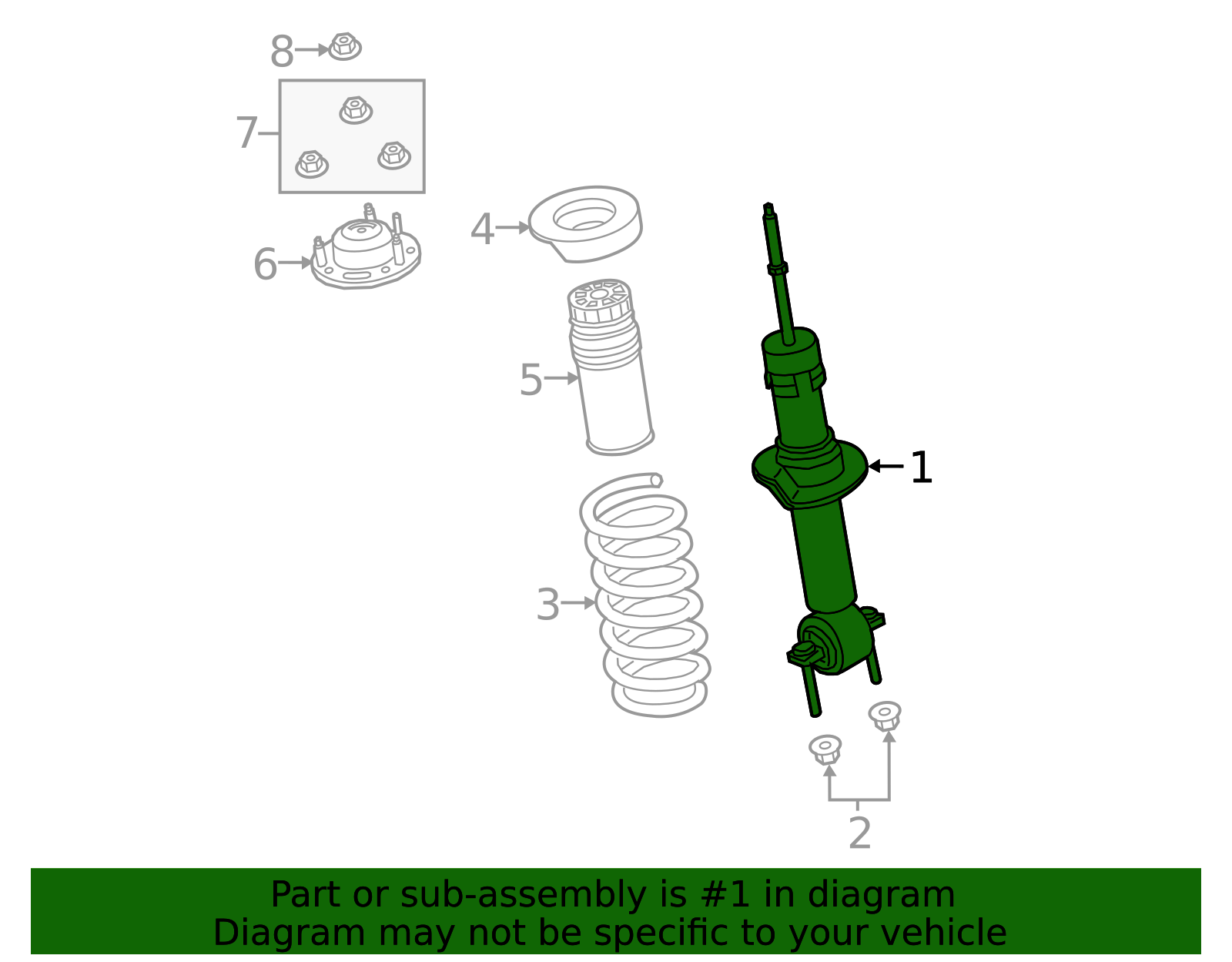 KB3Z-18124-A - Shock Absorber 2019-2023 Ford Ranger | Ford Parts