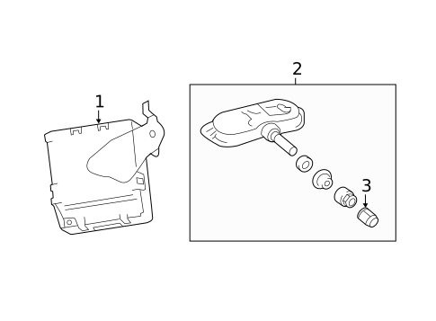 Tire Pressure Monitor Components for 2012 Toyota Yaris #0