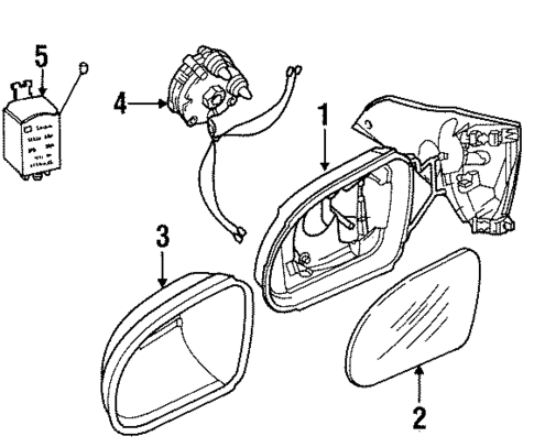 Outside Mirrors for 1999 Cadillac Catera #0