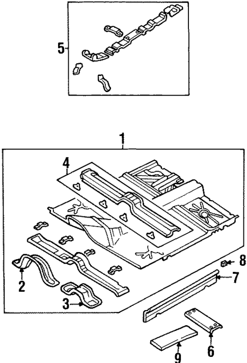 Floor & Rails for 1995 Dodge Neon #0