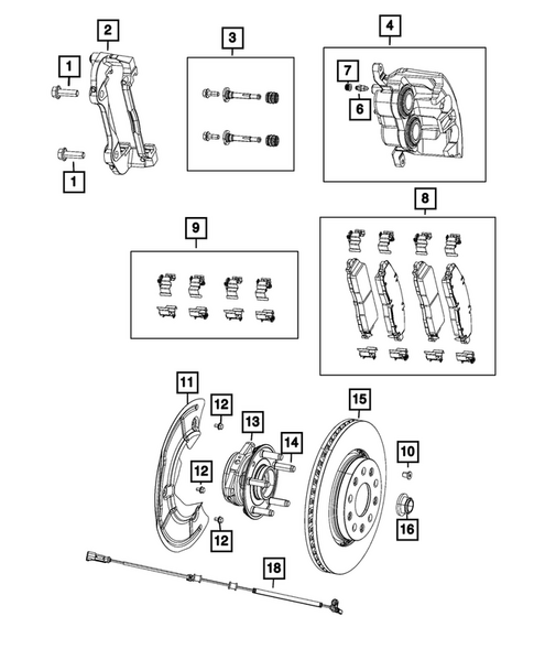 Front Brakes for 2026 Jeep Gladiator #0