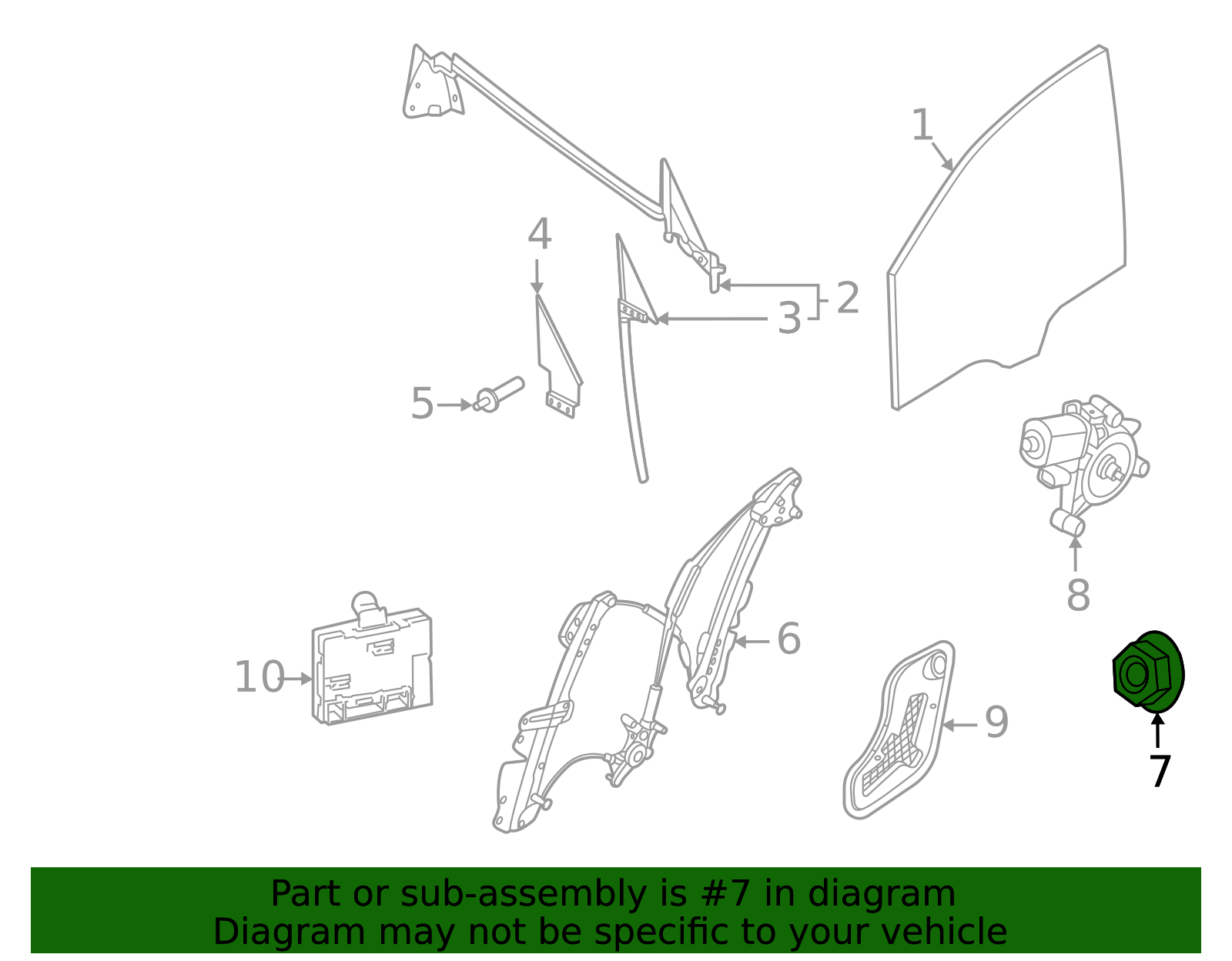 Regulator Assembly Nut - Porsche (N-905-708-02)