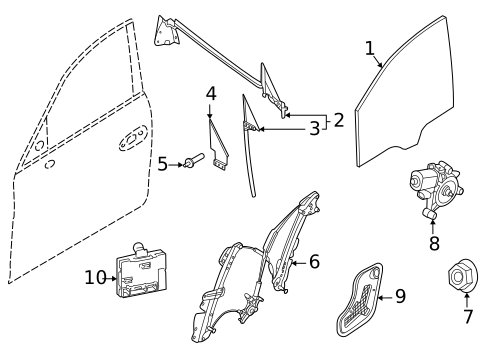 Glass - Front Door for 2023 Porsche Taycan #0