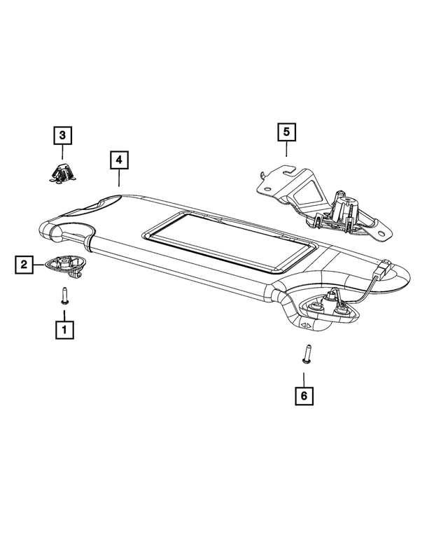 6KM08DX9AB - Interior Trim: Visor, Right for Mopar Image image