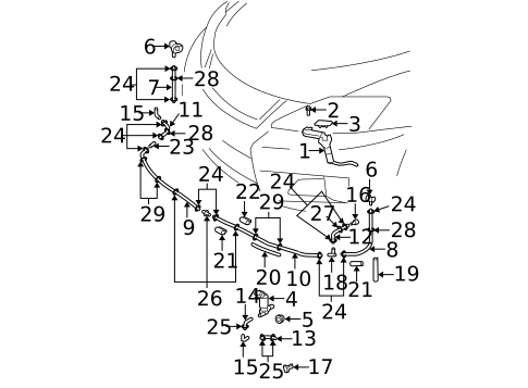 Washer Components for 2011 Lexus IS F #0