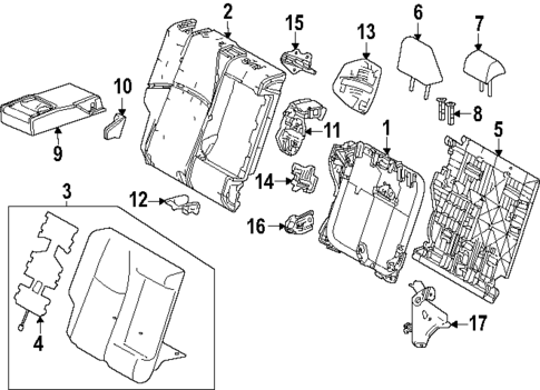 Rear Seat Components for 2023 Subaru Solterra #0