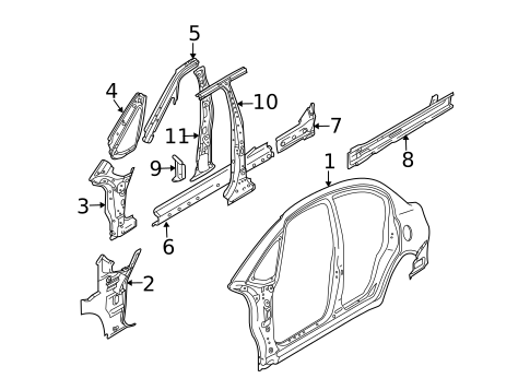 Hinge Pillar for 2009 Suzuki SX4 #0