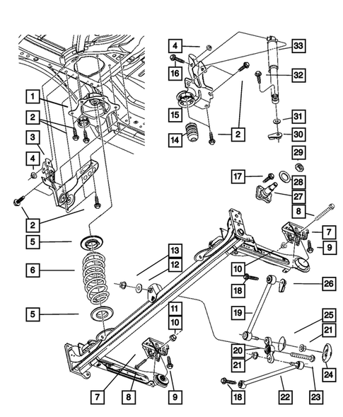 Rear Suspension and Cradle for 2009 Chrysler PT Cruiser #0