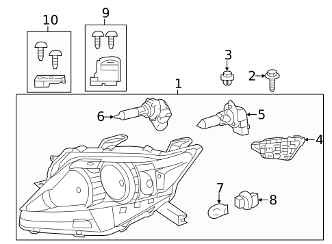 Headlamp Components for 2014 Lexus RX450h #0