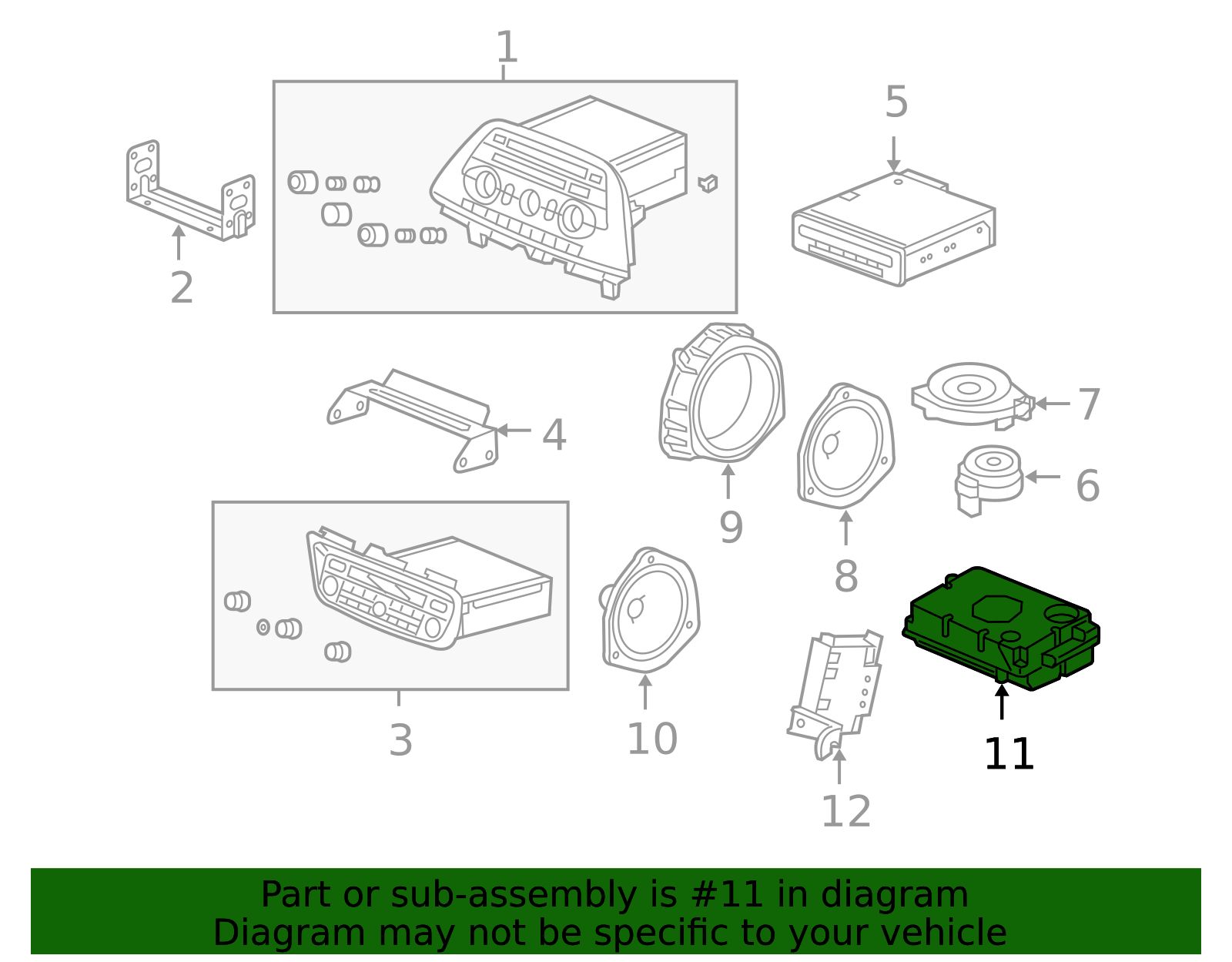 39140-SHJ-L01 - 2010 Honda Odyssey - Enclosure Assembly Woofer (Pioneer ...