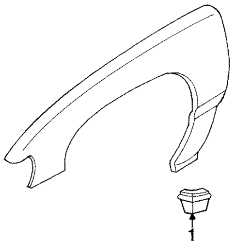 Exterior Trim - Fender for 1997 Cadillac DeVille #0