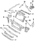 1638720 - Cooling System: Air Baffle for Cadillac: Allante Image