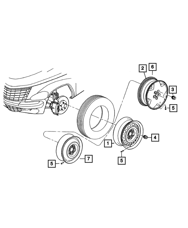 « 5272960AA – Wheels, Covers and Jacks : Aluminium Roue pour Mopar Image »