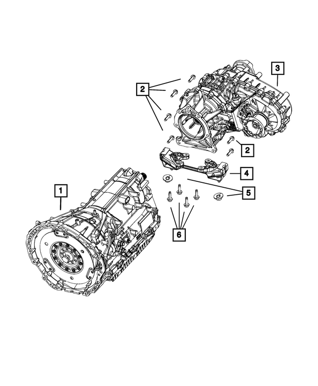 6104422AA - Transmission: Hex Head Bolt And Washer for Chrysler: 200, Pacifica, Sebring, Voyager | Dodge: Avenger, Caliber, Durango, Ram 3500 | Fiat: 500 | Jeep: Cherokee, Compass, Gladiator, Grand Cherokee, Grand Cherokee L, Patriot, Wagoneer S, Wrangler | Ram: 3500 Image