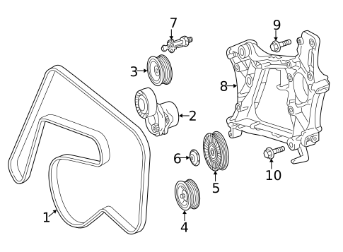 Belts & Pulleys for 2015 Mercedes-Benz GLK250 #0