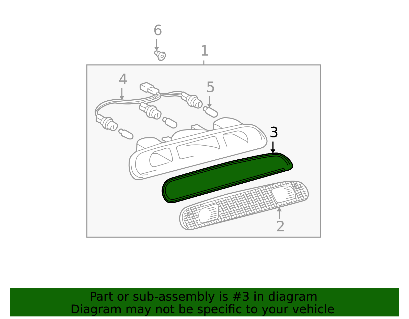 Toyota OEM Center High Mount Stop Light Gasket 81572-0C010