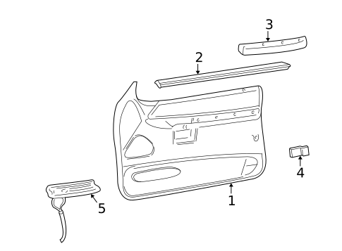 Interior Trim - Front Door for 2000 Ford Explorer #0