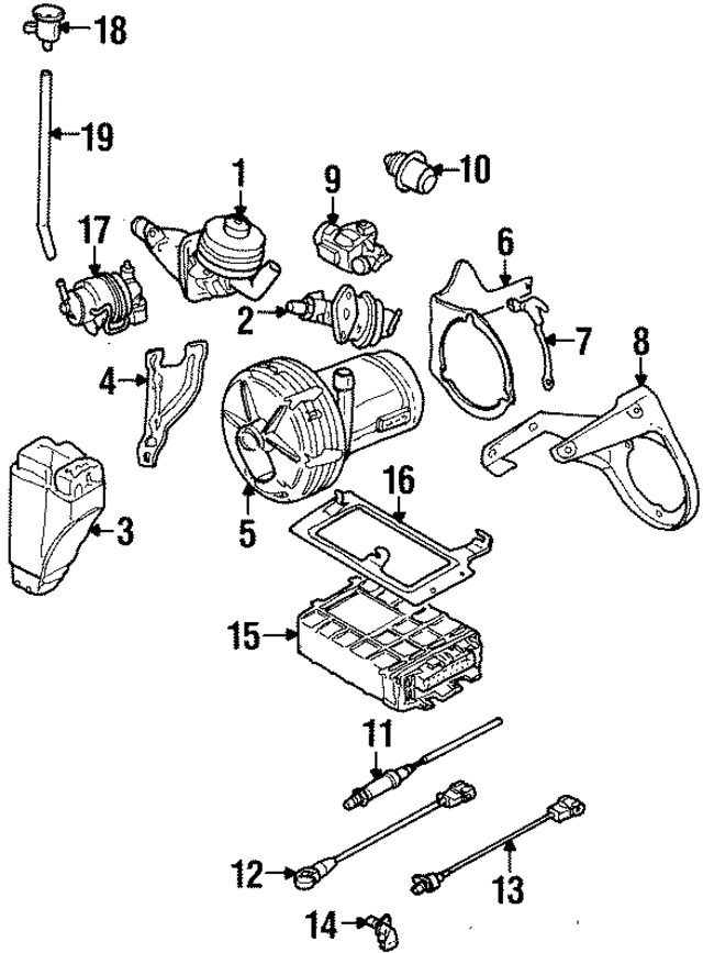 1H020182701C - Emission System: Vapor Canister Bracket for Volkswagen Image