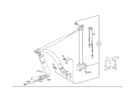 Front Seat Safety Belt for 2005 Mercedes-Benz S430 #0