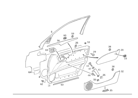 Door Paneling for 1995 Mercedes-Benz E420 #1