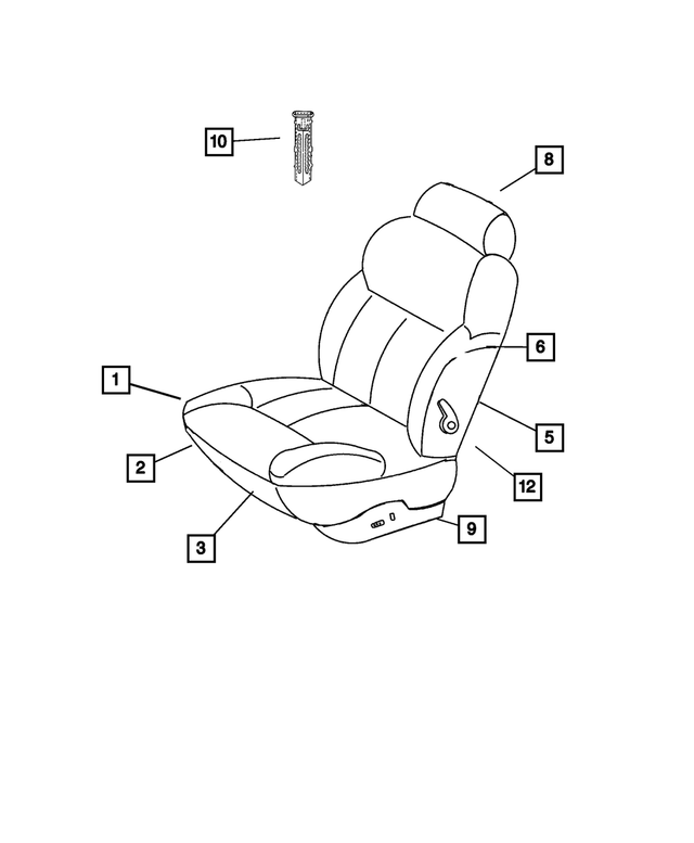 5093618AA - Interior Trim: Seat Cushion Foam, Right &amp; Left for Mopar Image