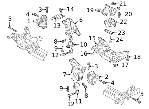 Engine & Trans Mounting for 2025 Audi A6 Quattro #0