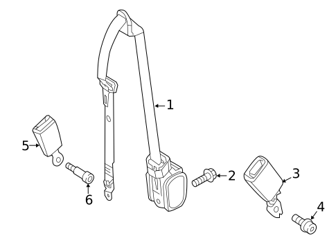 Seat Belt for 2017 Mercedes-Benz Metris #1
