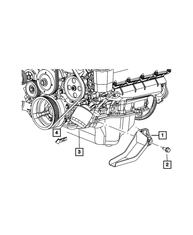 6101794 - 4.7L Gas; Engine: Hex Head Bolt And Coned Washer, Mounting for Mopar Image