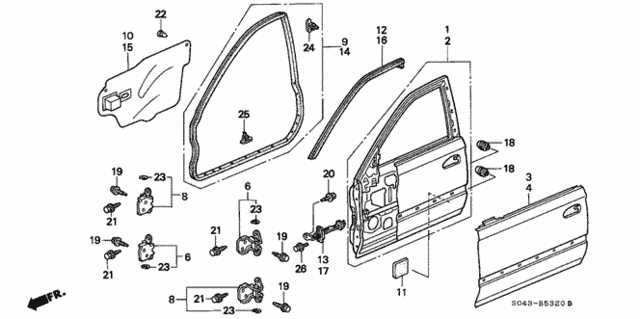 Front Door Panels for 1997 Honda Civic #0