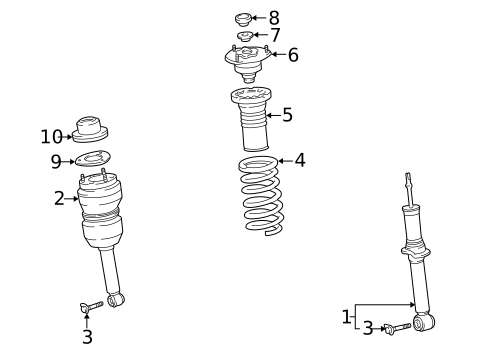 Struts & Components for 2004 Lexus LS430 #0