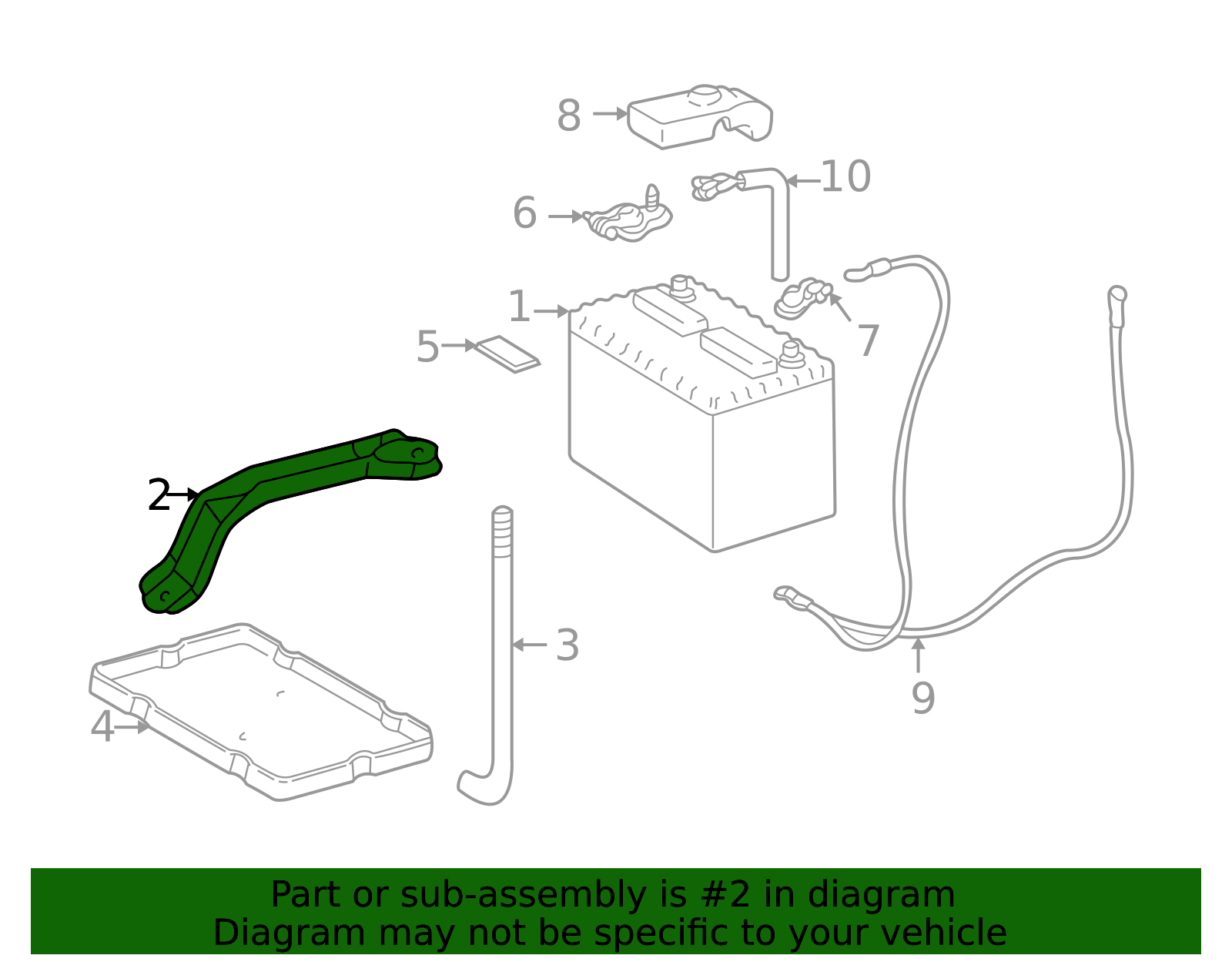 2002-2008 Toyota Battery Hold Down | Camry & Solara | SEE FITMENT