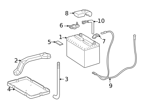 Battery & Related Components for 2006 Toyota Camry #0