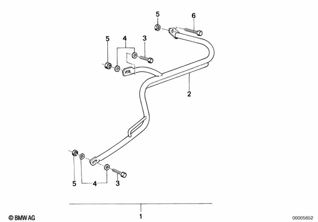 46542303532 - Frame and Mounting Parts: Case Holder Right - Cr for BMW-Motorrad Image