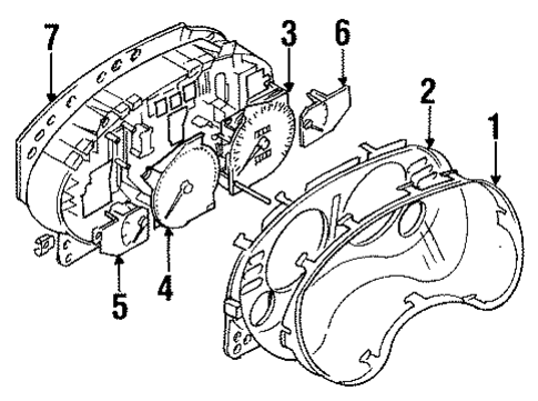 Instrument Gauges for 1996 Mitsubishi Eclipse #0