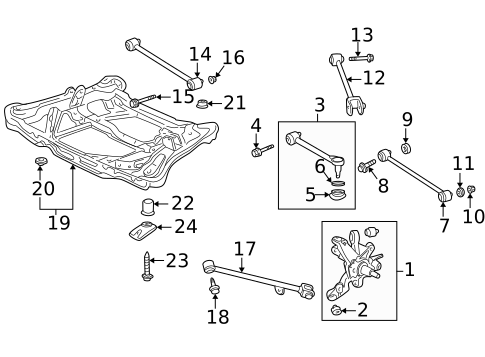 Rear Suspension for 2003 Acura CL #0