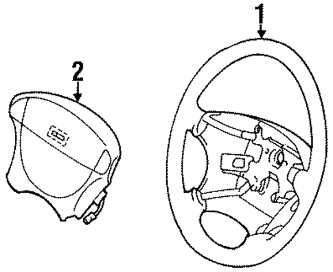 Steering Wheel & Trim for 1998 Chevrolet Tracker #0